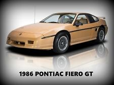1986 Pontiac Fiero Gt New Metal Sign Pristine Condition