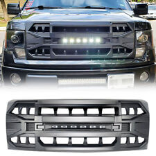 For 2009-2014 Ford F150 Front Bumper Grill Armor Grille Woff-road Lights Black