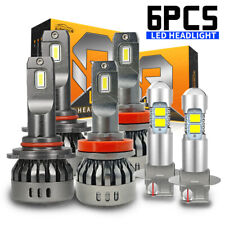 For 1994-1997 Gmc Sonoma Led Headlights Kit Fog Light 6pcs Bulbs Combo 6000k