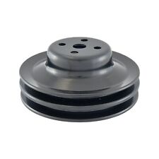 Water Pump Pulley 2 Groove Black Steel Ford 260 289 302 351w 1965-1969 V8