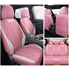 Car Seat Covers Full Set Heavy Duty Waterproof Leather Automotive Vehicle Cover