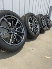 20x9 Ace Alloy Aff05 Black Chrome Rims And Tires 5x114.3 New Great Conditions
