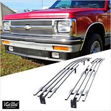 For 1991-1992 Chevy S-10 Blazers-10 Main Upper Stainless Chrome Billet Grille