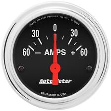 Autometer Traditional Chrome Electrical Ammeter Gauge 2 116 Dia Black Face