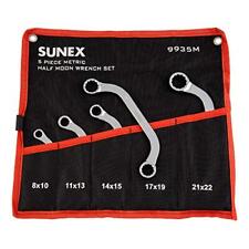 Sunex Tools 9935m Metric Half Moon Wrench Set 5-piece