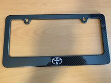 Toyota Logo License Plate Frame Carbon Fiber Look Plastic License Plate Frame