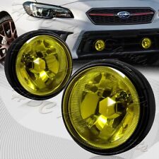3.5 Round Yellow Lens H355w Fog Driving Bumper Lights Lampsswitch Universal