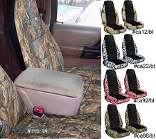 Designcovers Fits 2005-2012 Ford Ranger 6040 High Back Car Seat Covers Camo-blk