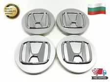 4x Honda Center Wheel Hub Caps 69mm Silver Chrome