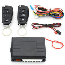 Keyless Entry Car Alarm System 2 Flip Key Fob 3-button Remote Control Lock Kit