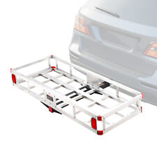Vevor Hitch Mount Cargo Carrier 49.4x22.4x7.1 In 500lb Aluminum Fits 2 Receiver