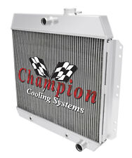 2 Row Rs Champion Radiator For 1949 - 1954 Chevy Cars Inline 6 Cylinder Engine