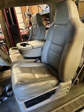2008-2010 Ford F250 Lariat Tan Leather Front Row 402040 Seats Wfolding Middle