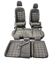 2015 - 2019 Vw Golf Mk7 Gti 4 Door Original Black Tartan Cloth Fabric Seats Oem
