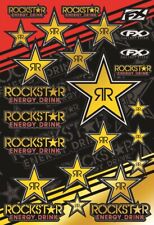 Factory Effex Sponsor Sticker Decal Sheet Rockstar Energy Drink Gold Reflective