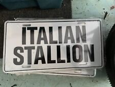 Italian Stallion License Plate New Old Stock Vintage Free Shipping 80s 70s