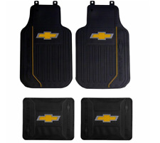New Chevy Elite Bowtie Logo Car Truck Front Back All Weather Rubber Floor Mats