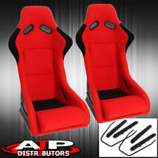 Spg Profi Style Jdm Full Racing Bucket Automotive Car Seats W Sliders Red Cloth