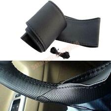 Diy Pu Leather Car Steering Wheel Cover Needle Thread Auto Accessories 15 Black
