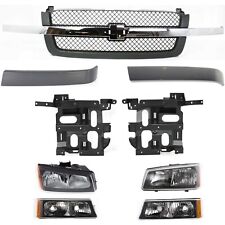 Grille Assembly Kit For 2003-06 Chevrolet Silverado 1500 2500 Hd 3500 Headlight