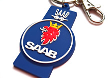 Saab Key Chain - Unique Rubber Keyring With Lion And Plane Logo Best Gift