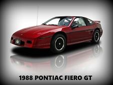 1988 Pontiac Fiero Gt New Metal Sign Pristine Condition Large Size