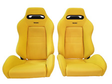 Pair Of Used Jdm Recaro Sr3 Dc2 Yellow Bucket Sport Racing Seats