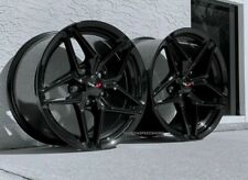 C7 Zr1 Style Gloss Black Corvette Wheels 17x9.517x11 Fits 1988-1996 C4