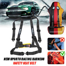 Rastp Racing Seat Belts 4 Point 4pt Safety Harness Nylon Adjustable Black