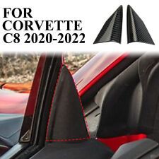 Carbon Fiber Inner Door Triangle A Pillar Cover Trims For Chevrolet Corvette C8