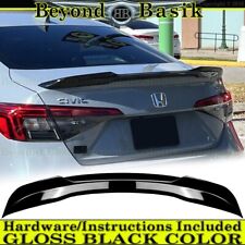 For 2022-2024 Honda Civic 4dr Si Factory Style Trunk Spoiler Wing Gloss Black