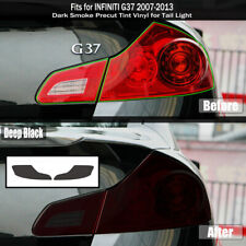 For Infiniti G37 2007-2013 Smoke Black Tail Light Precut Tint Cover Overlay