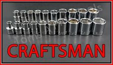 Craftsman Hand Tools 20pc 38 Sae Metric Mm 6pt Ratchet Wrench Socket Set