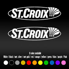 6 St. Croix Fishing Rods Diecut Bumper Car Window Vinyl Decal Sticker