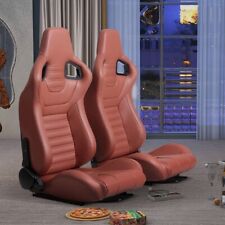 2 Pieces Ergonomic Universal Racing Seats With Dual Slidespvc Racing Simulator