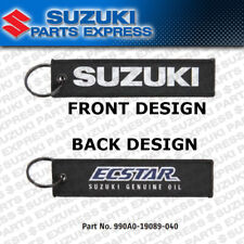 New Genuine Oem Suzuki Ecstar Oil Logo Woven Key Chain Black 990a0-19089-040