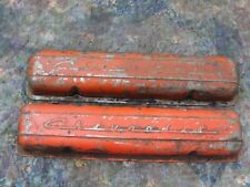 Original Small Block Chevy Sbc 327 283 Script Valve Covers Staggered Holes