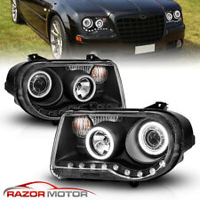 Extreme Halo 05-10 For Chrysler 300c Led Strip Projector Lamp Headlights