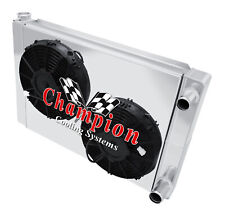 Rs Champion 24 Wide 3 Row Universal Series Radiator Dual Pass 12 Fans Shroud