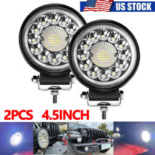 2x 4inch Led Flood Round Work Light Offroad Truck Car Suv Atv Driving Lamp