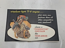 1956 Mopar Powerstyle Engine Sales Brochure Mailer Dodge Plymouth Chrysler 50s
