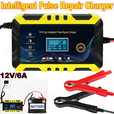 12v 6a Car Battery Charger Intelligent Automatic Pulse Repair Starter Agm Gel Us
