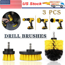 3pcs Car Wheel Tire Scrub Cleaning Brush Kit Auto Washing Cleaner Tool For Drill