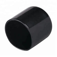 2 Black Round Tubing Pipe End Cover Caps Pvc Vinyl Flexible Rubber Tube Plug