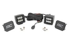 Rough Country 2-inch Square Cree Led Lights-pair Black Series Spot Beam