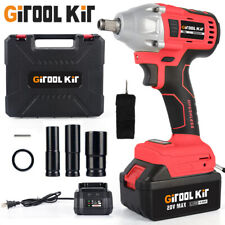500nm 12 Electric Impact Wrench Cordless Brushless Gun W Battery Driver Tool