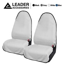 2 Waterproof Towel Seat Covers For Car Truck Front Seat White For Surfingbeach