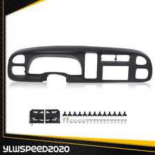 Double Din Dash Kit Cover Black New Fit For 1998-2002 Dodge Ram 1500 2500 3500