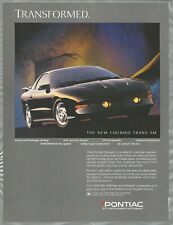 1994 Pontiac Firebird Advertisement Pontiac Firebird Trans Am