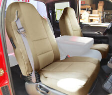 For Dodge Ram 1998-2002 Iggee S.leather Custom Fit 2 Front Seat Covers Beige